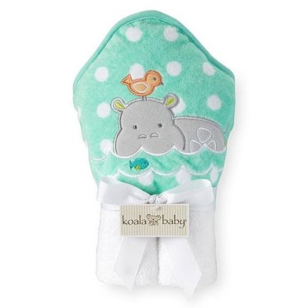Koala Baby Hippo Hooded Towel - NWT